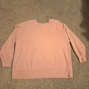Womens oversized light pink sweatshirt